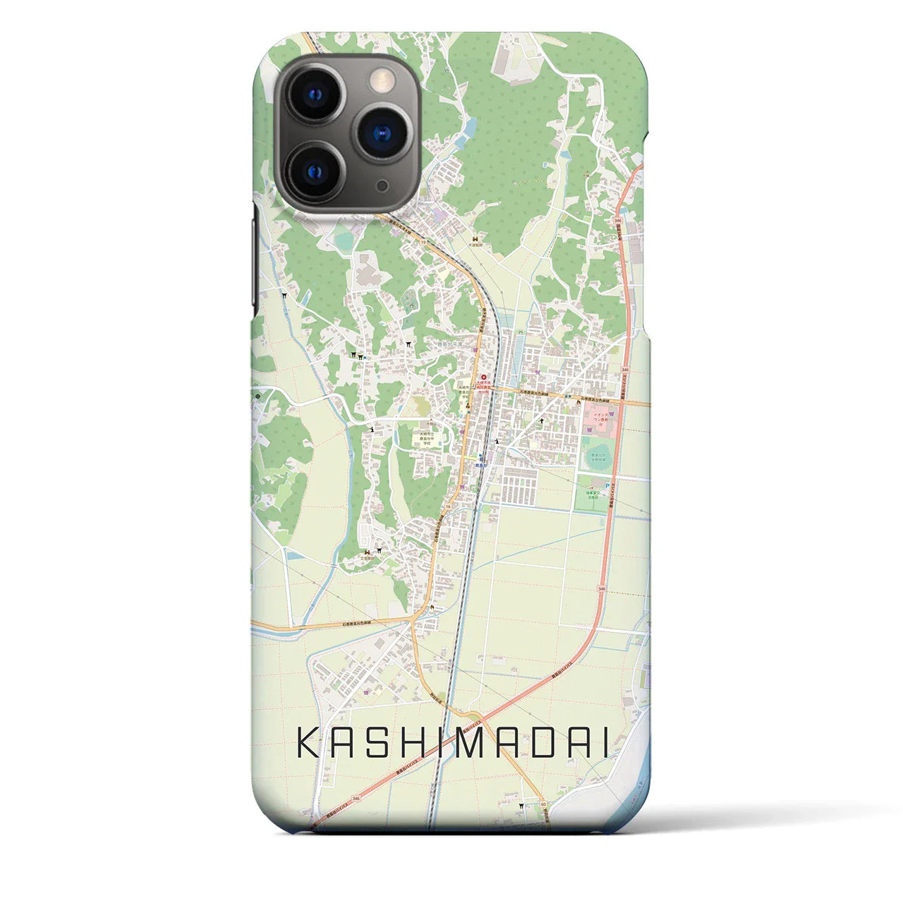 【鹿島台(宮城県)】地図柄iPhoneケース(バックカバータイプ)