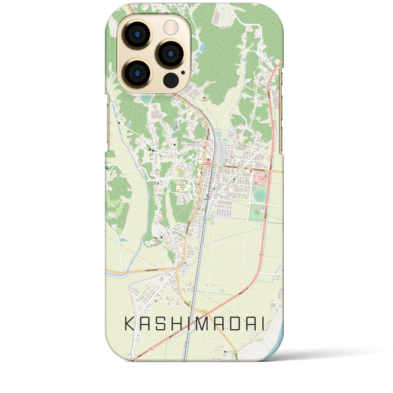 【鹿島台(宮城県)】地図柄iPhoneケース(バックカバータイプ)