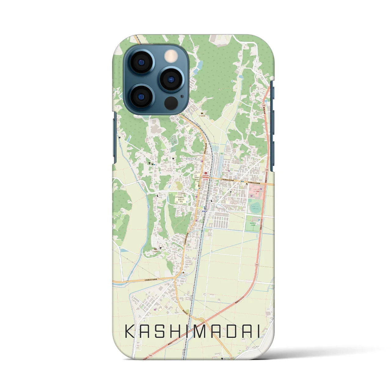 【鹿島台(宮城県)】地図柄iPhoneケース(バックカバータイプ)