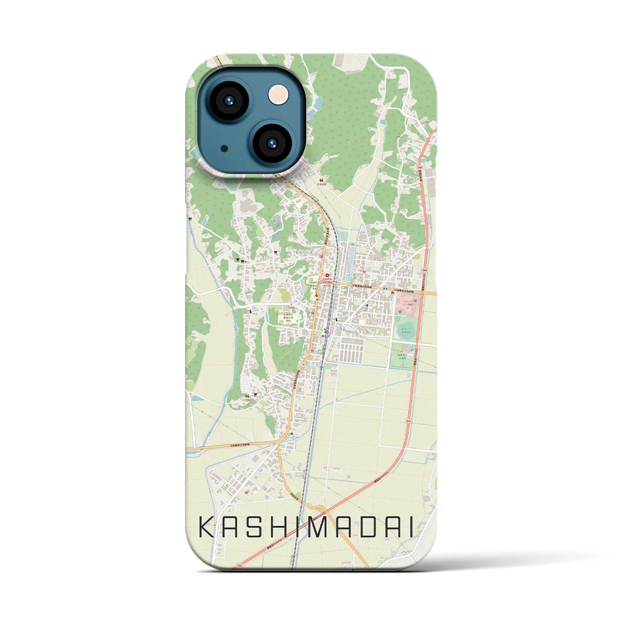 【鹿島台(宮城県)】地図柄iPhoneケース(バックカバータイプ)