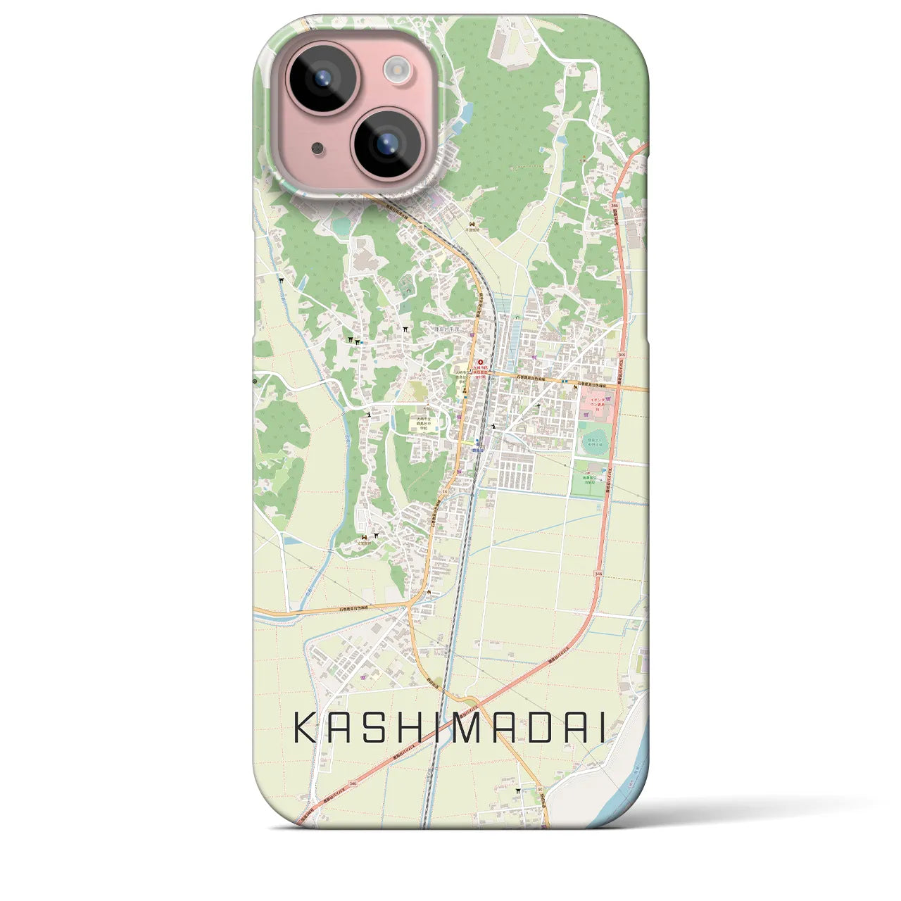 【鹿島台(宮城県)】地図柄iPhoneケース(バックカバータイプ)