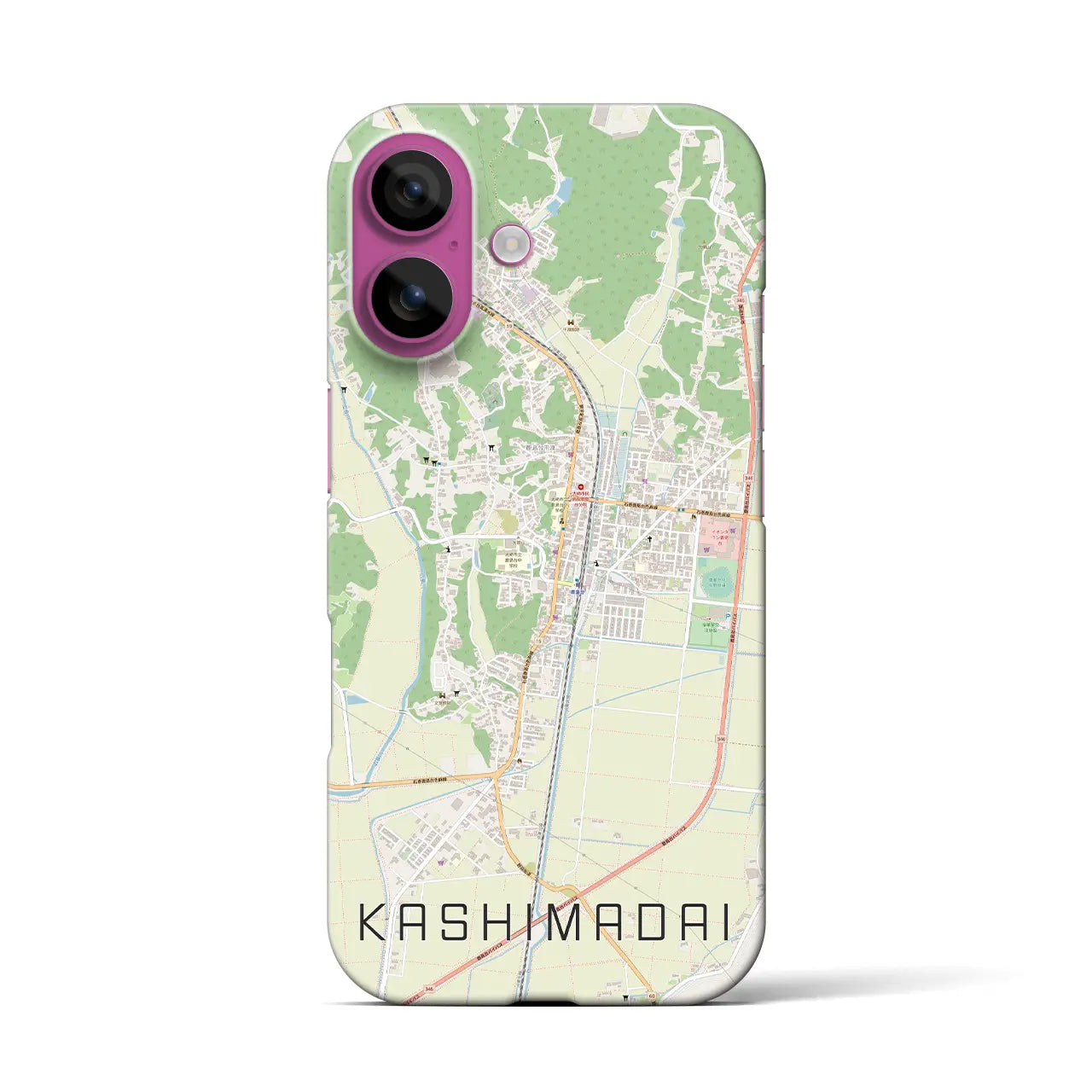 【鹿島台(宮城県)】地図柄iPhoneケース(バックカバータイプ)