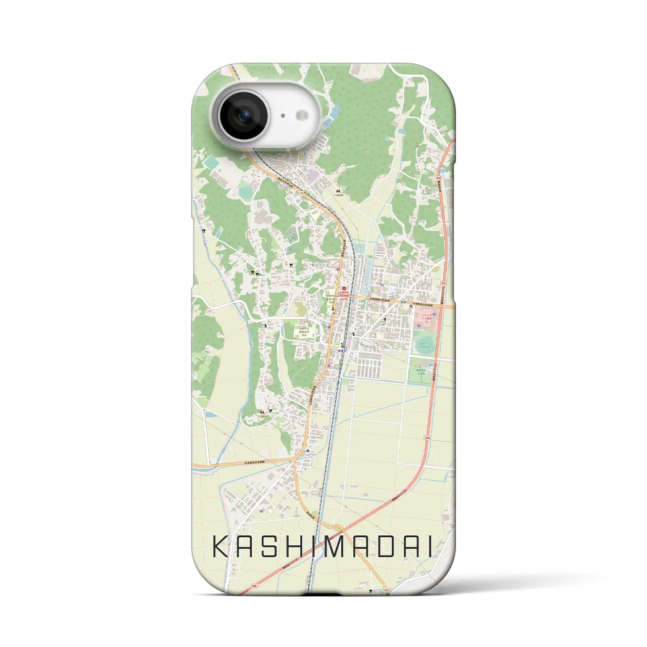 【鹿島台(宮城県)】地図柄iPhoneケース(バックカバータイプ)