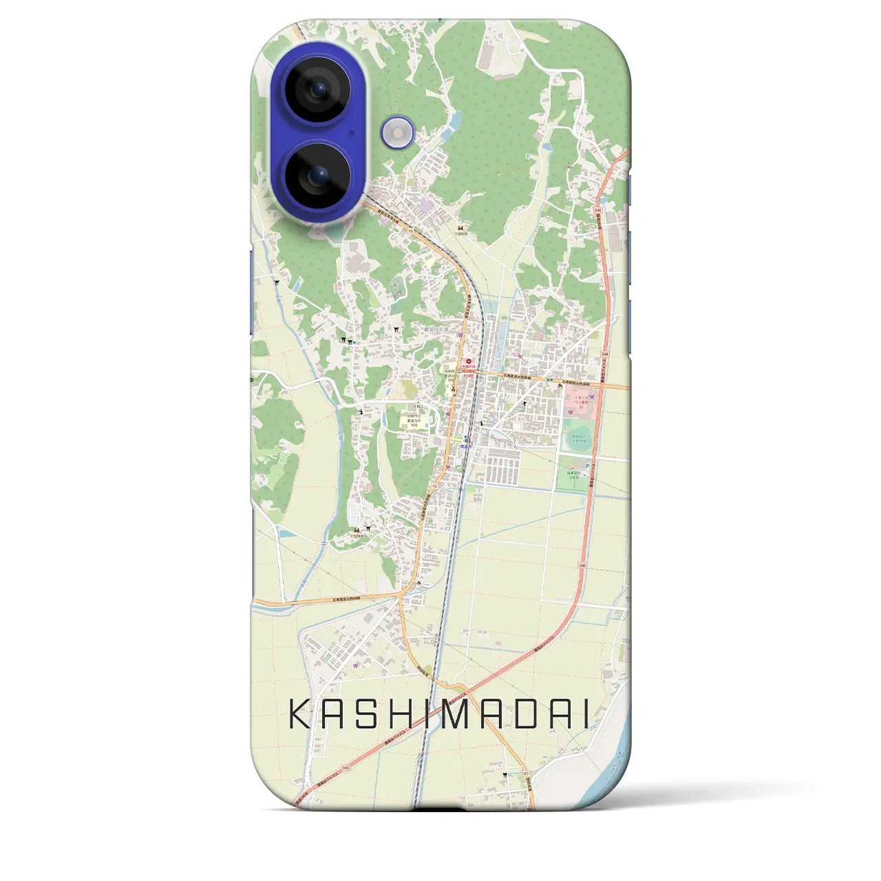 【鹿島台(宮城県)】地図柄iPhoneケース(バックカバータイプ)