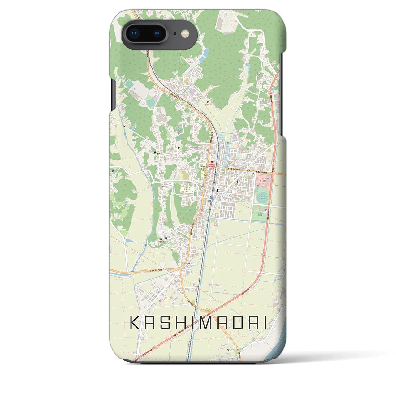 【鹿島台(宮城県)】地図柄iPhoneケース(バックカバータイプ)