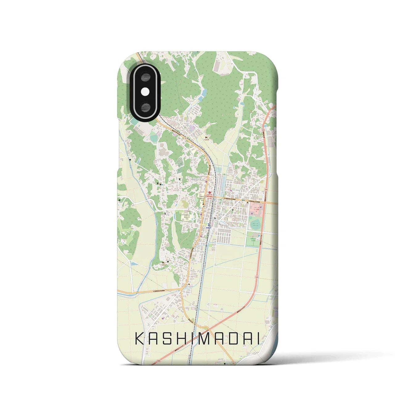 【鹿島台(宮城県)】地図柄iPhoneケース(バックカバータイプ)