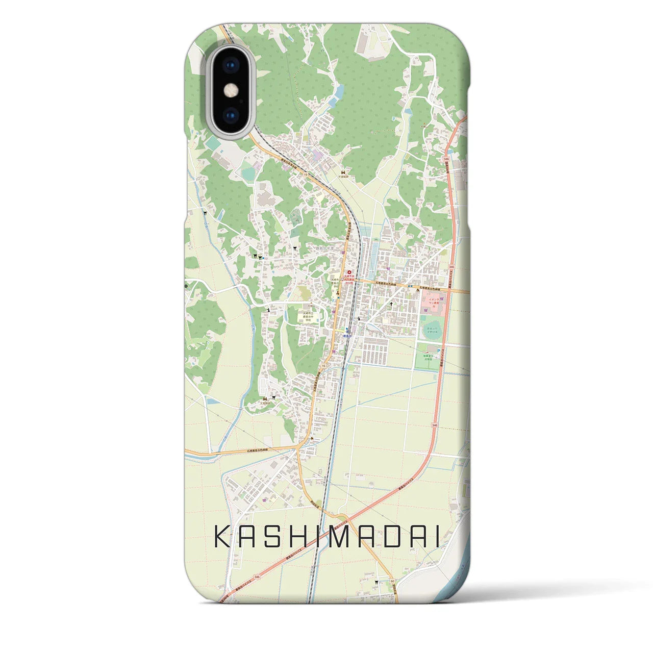 【鹿島台(宮城県)】地図柄iPhoneケース(バックカバータイプ)