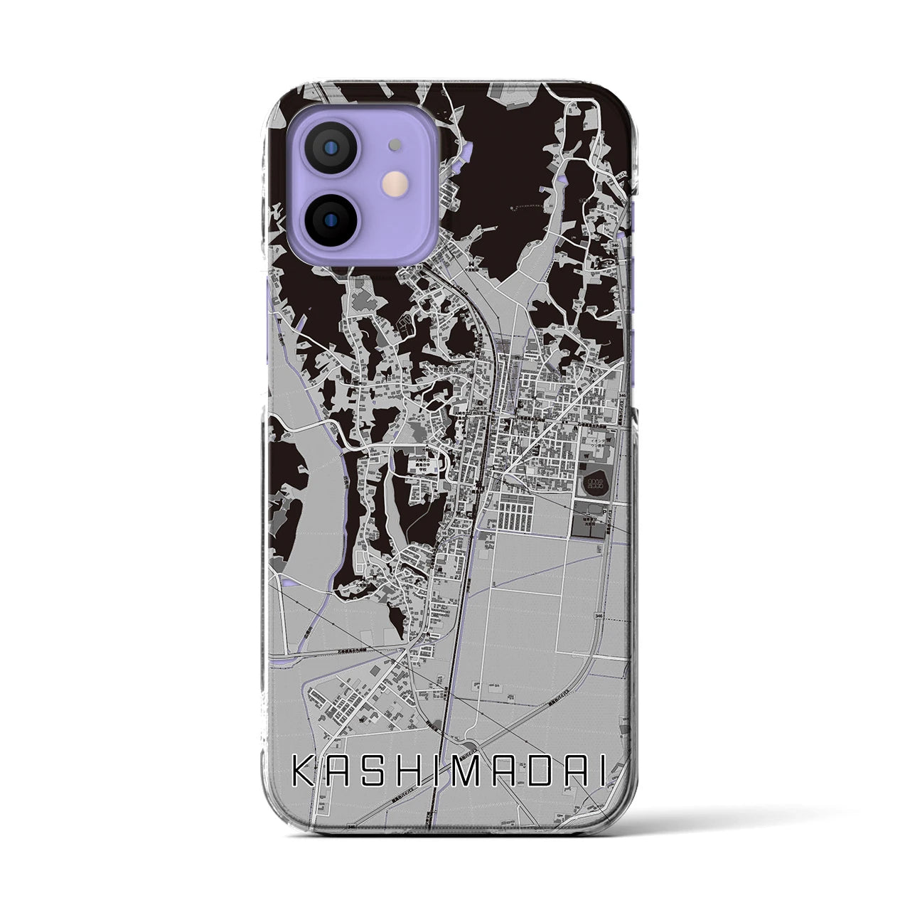 【鹿島台(宮城県)】地図柄iPhoneケース(クリアタイプ)