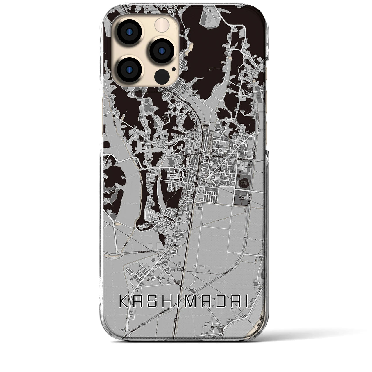 【鹿島台(宮城県)】地図柄iPhoneケース(クリアタイプ)