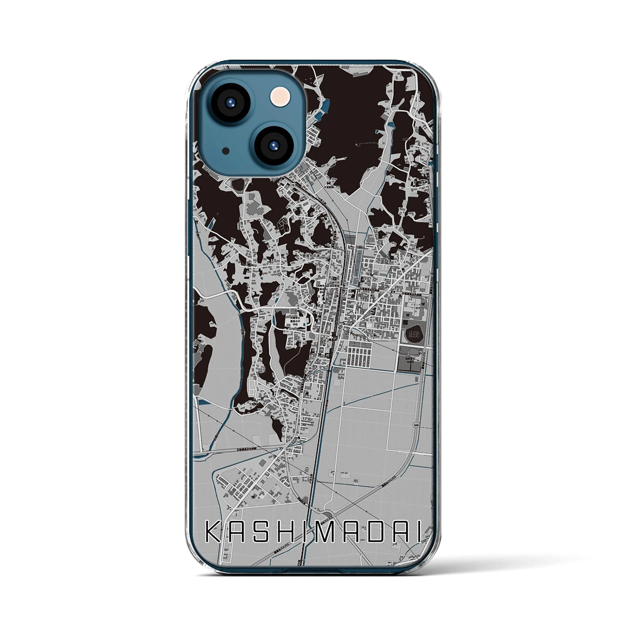 【鹿島台(宮城県)】地図柄iPhoneケース(クリアタイプ)