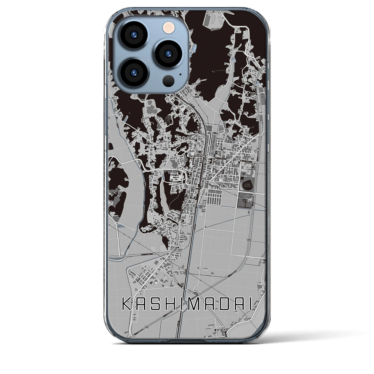 【鹿島台(宮城県)】地図柄iPhoneケース(クリアタイプ)