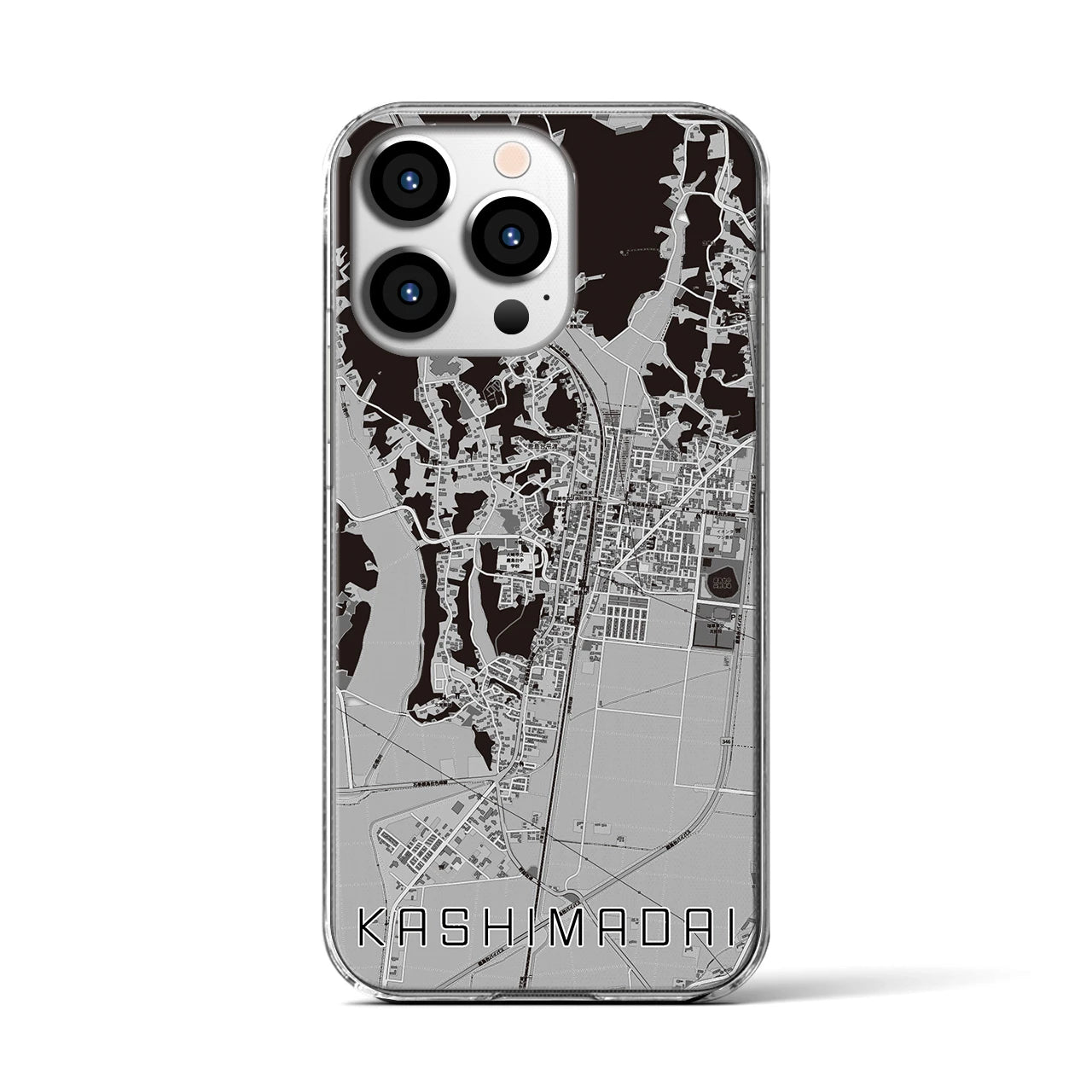 【鹿島台(宮城県)】地図柄iPhoneケース(クリアタイプ)