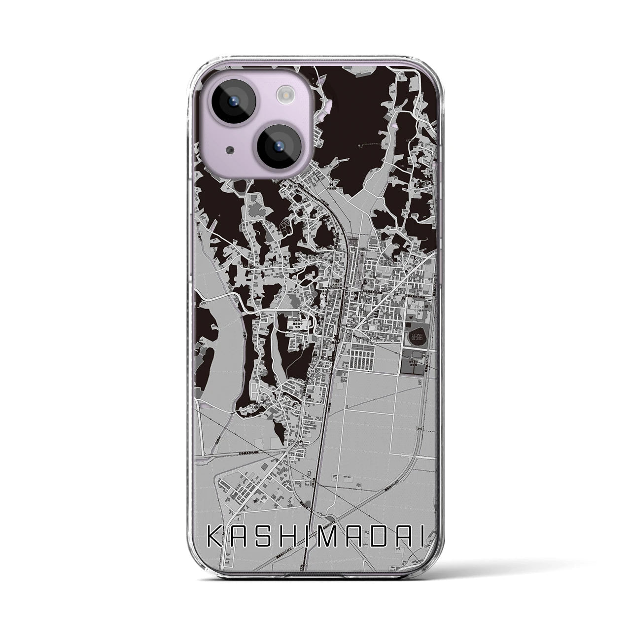 【鹿島台(宮城県)】地図柄iPhoneケース(クリアタイプ)