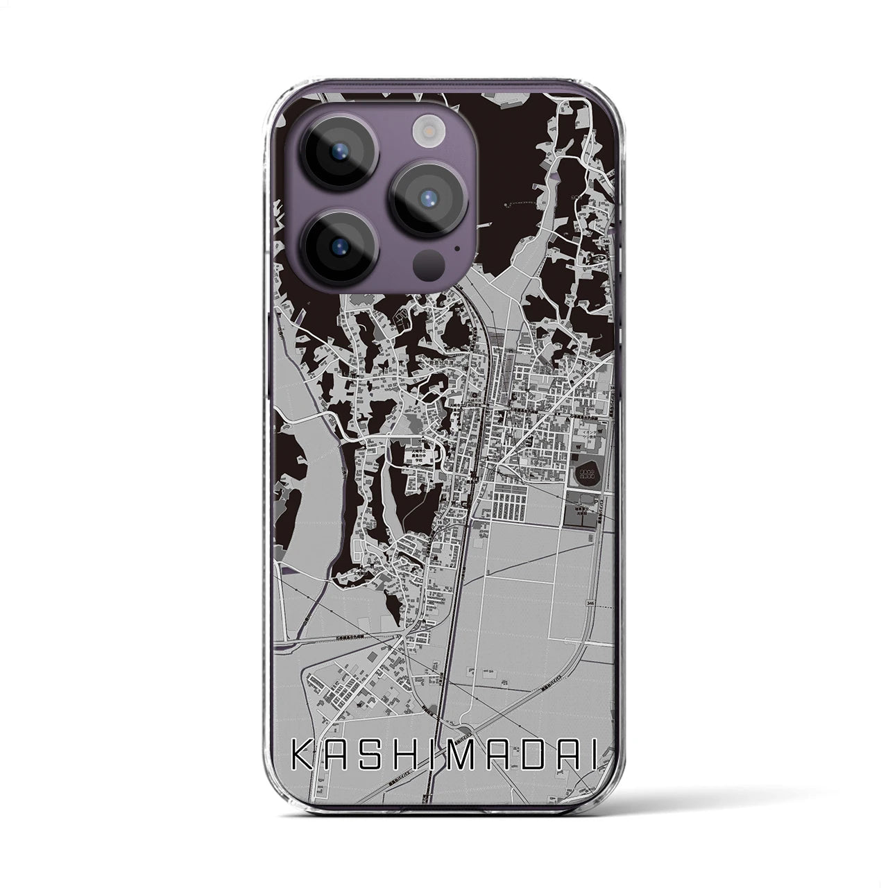 【鹿島台(宮城県)】地図柄iPhoneケース(クリアタイプ)