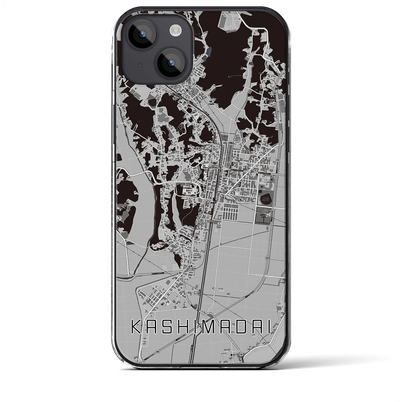 【鹿島台(宮城県)】地図柄iPhoneケース(クリアタイプ)