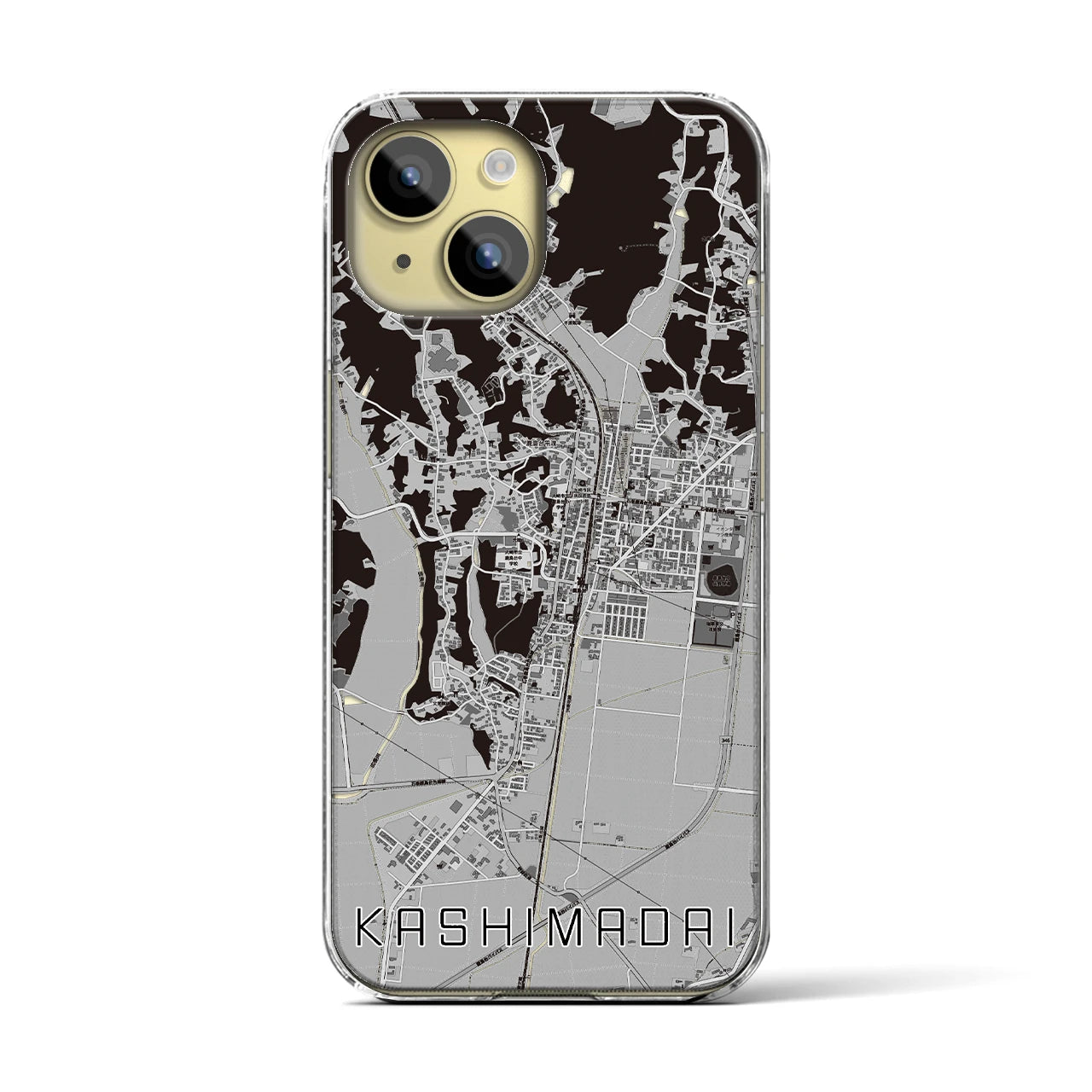 【鹿島台(宮城県)】地図柄iPhoneケース(クリアタイプ)