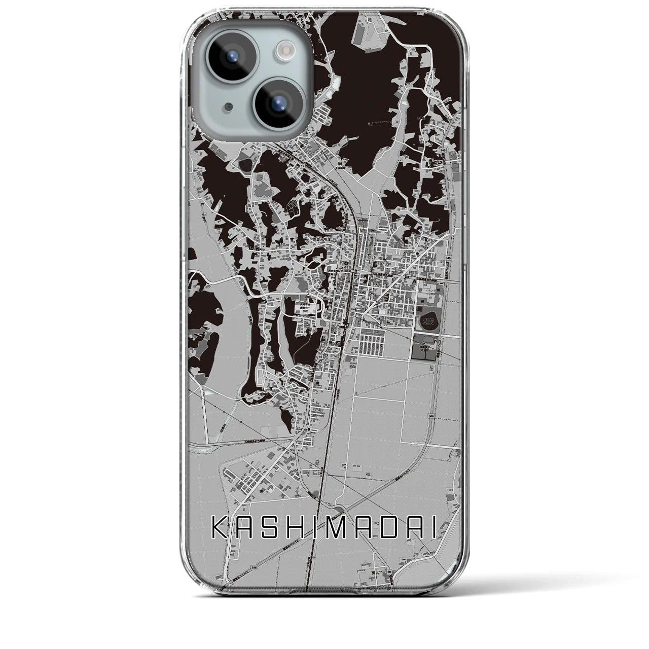 【鹿島台(宮城県)】地図柄iPhoneケース(クリアタイプ)
