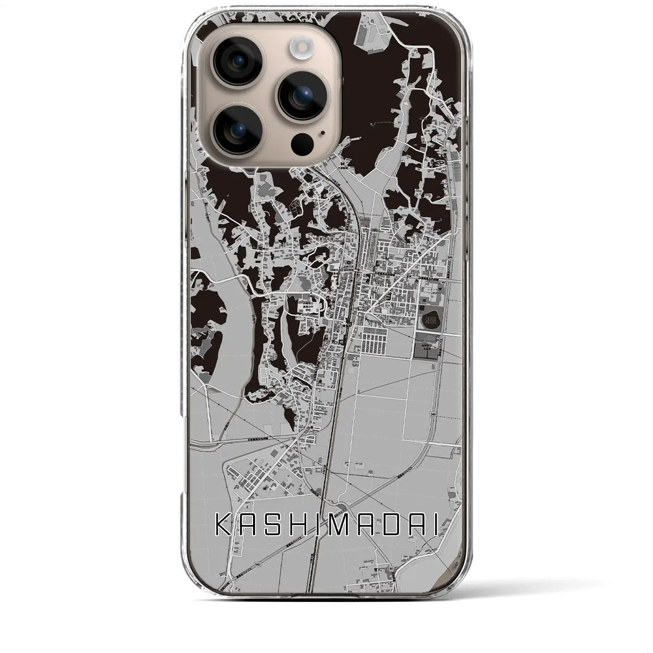 【鹿島台(宮城県)】地図柄iPhoneケース(クリアタイプ)