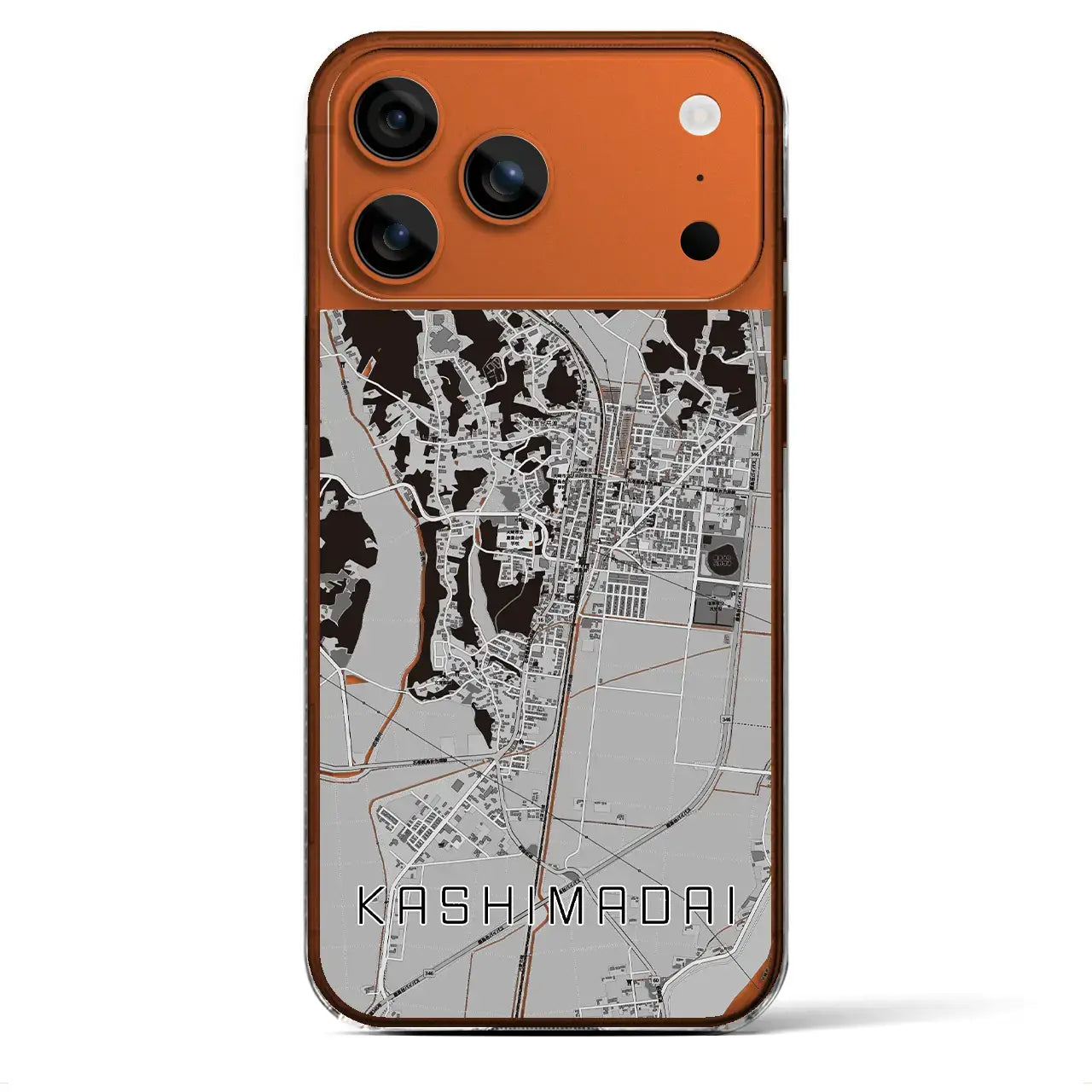 【鹿島台(宮城県)】地図柄iPhoneケース(クリアタイプ)