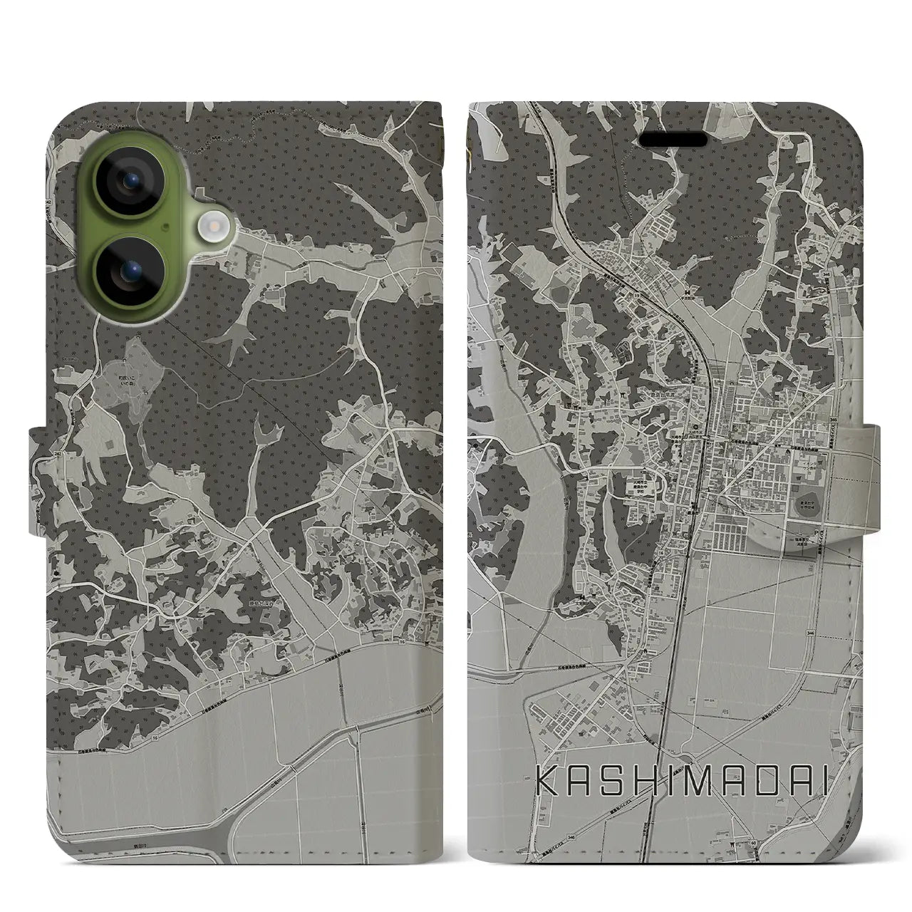 【鹿島台(宮城県)】地図柄iPhoneケース(手帳タイプ)