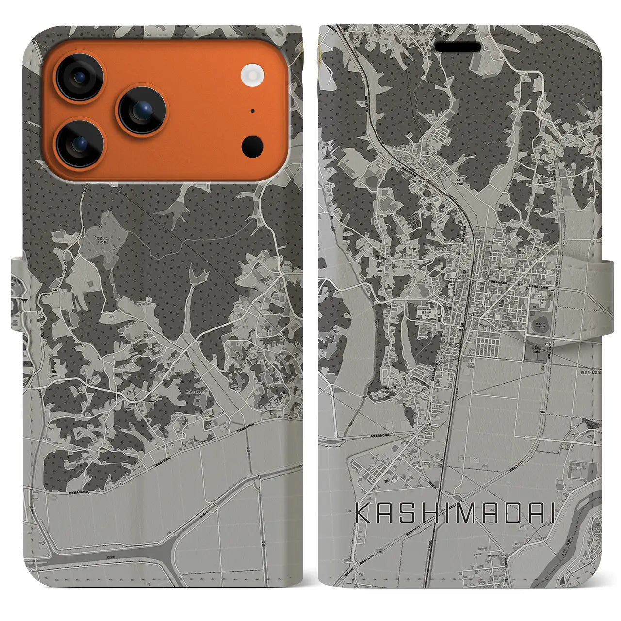 【鹿島台(宮城県)】地図柄iPhoneケース(手帳タイプ)