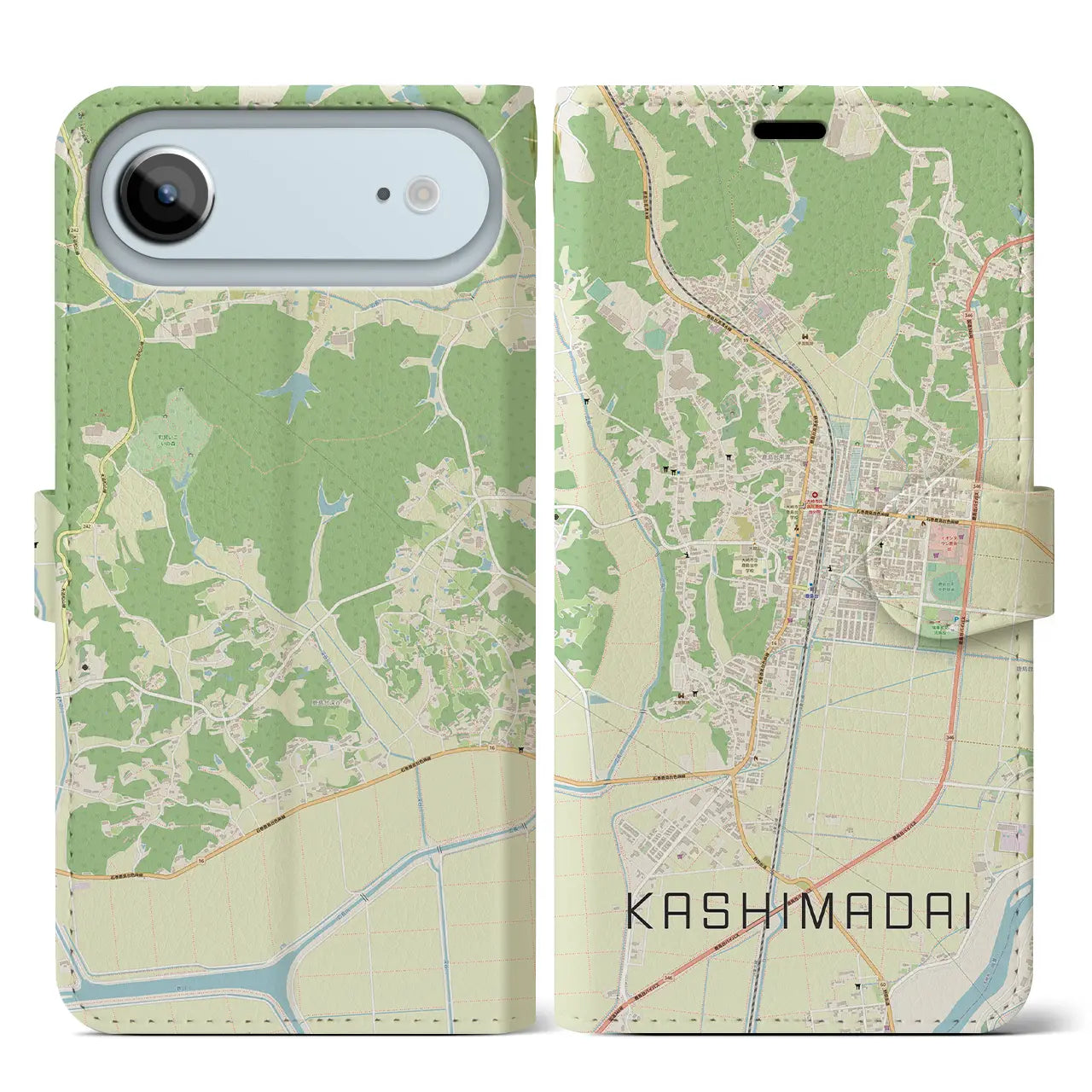 【鹿島台(宮城県)】地図柄iPhoneケース(手帳タイプ)