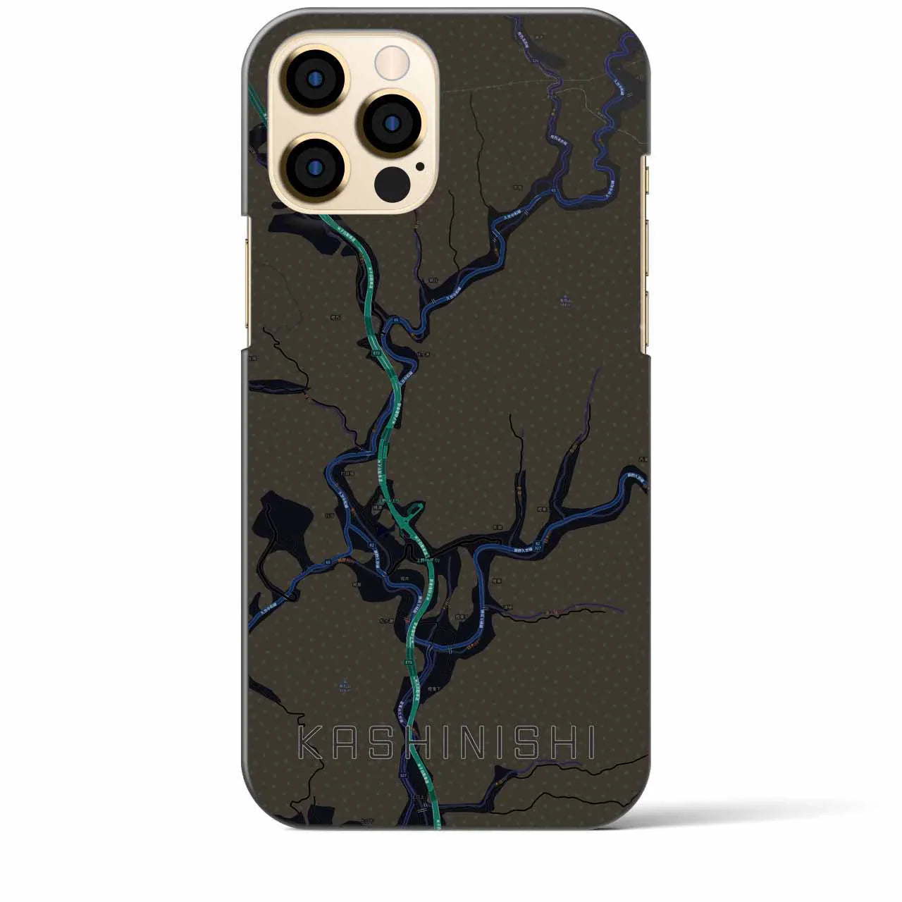 【樫西(岡山県)】地図柄iPhoneケース(バックカバータイプ)