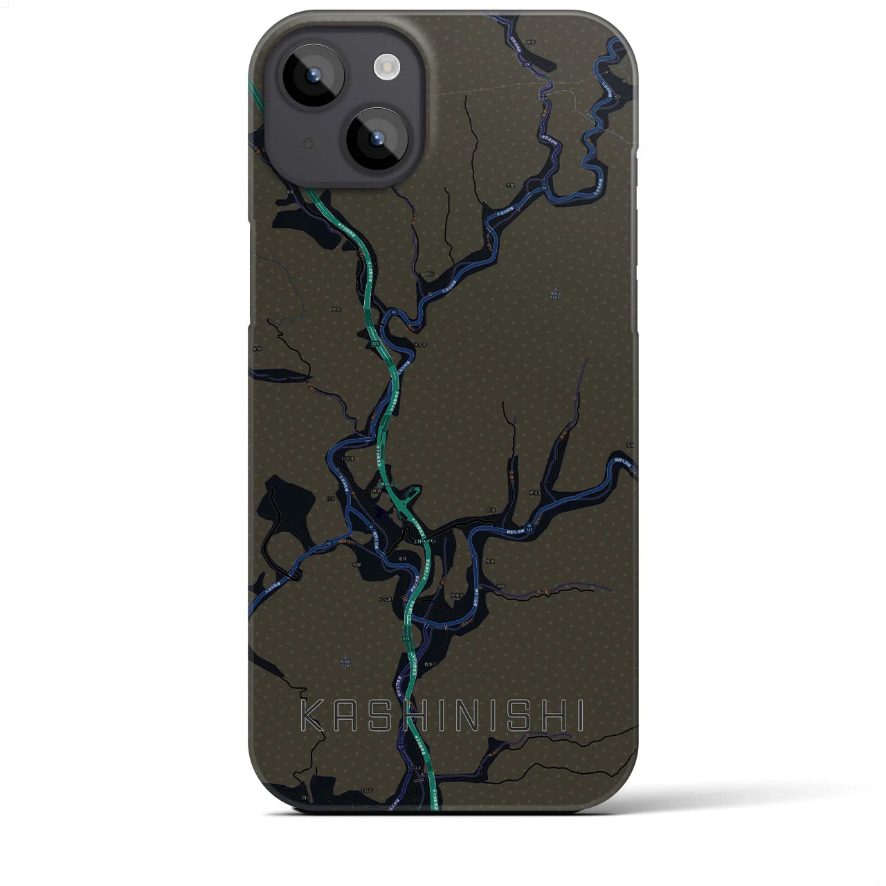 【樫西(岡山県)】地図柄iPhoneケース(バックカバータイプ)
