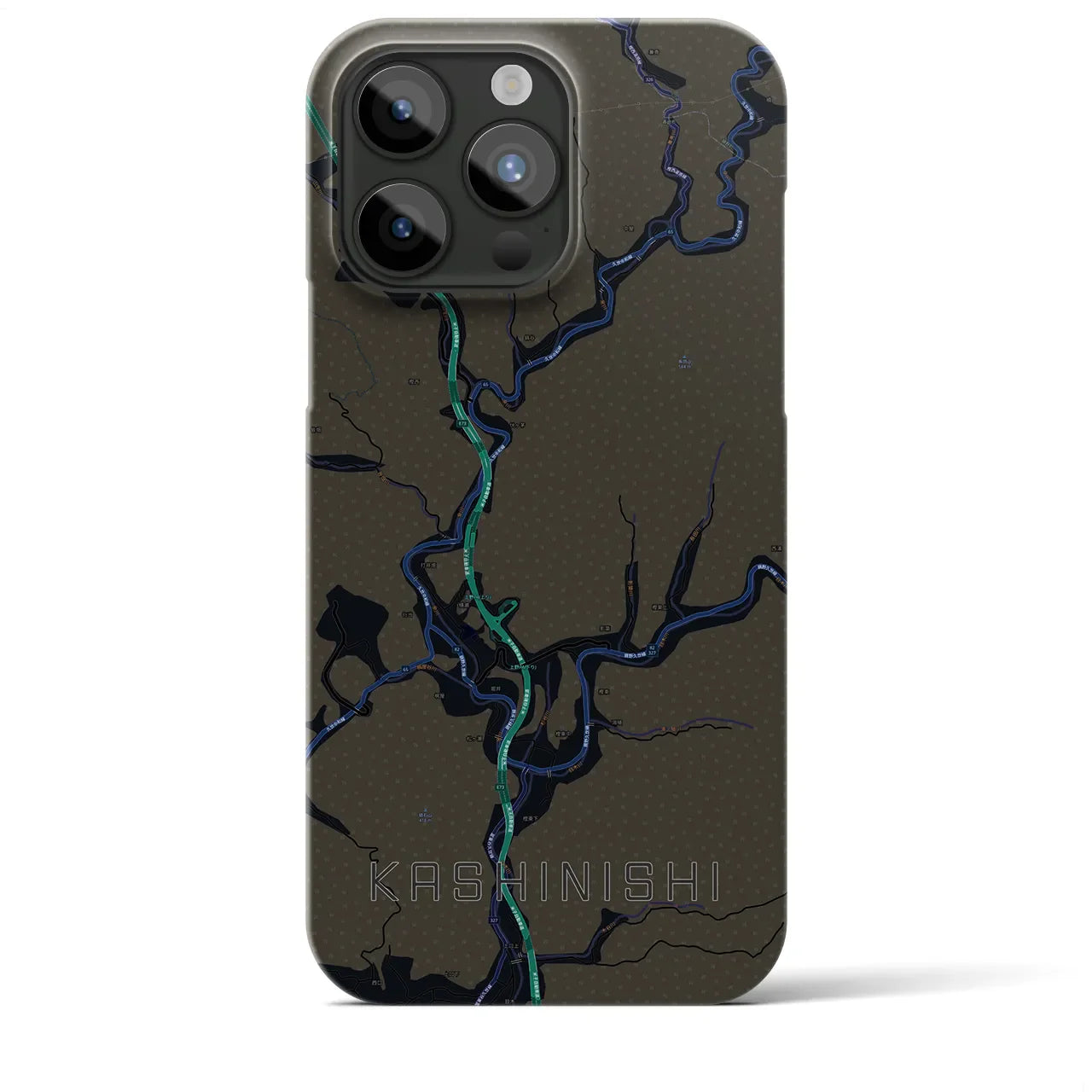 【樫西(岡山県)】地図柄iPhoneケース(バックカバータイプ)