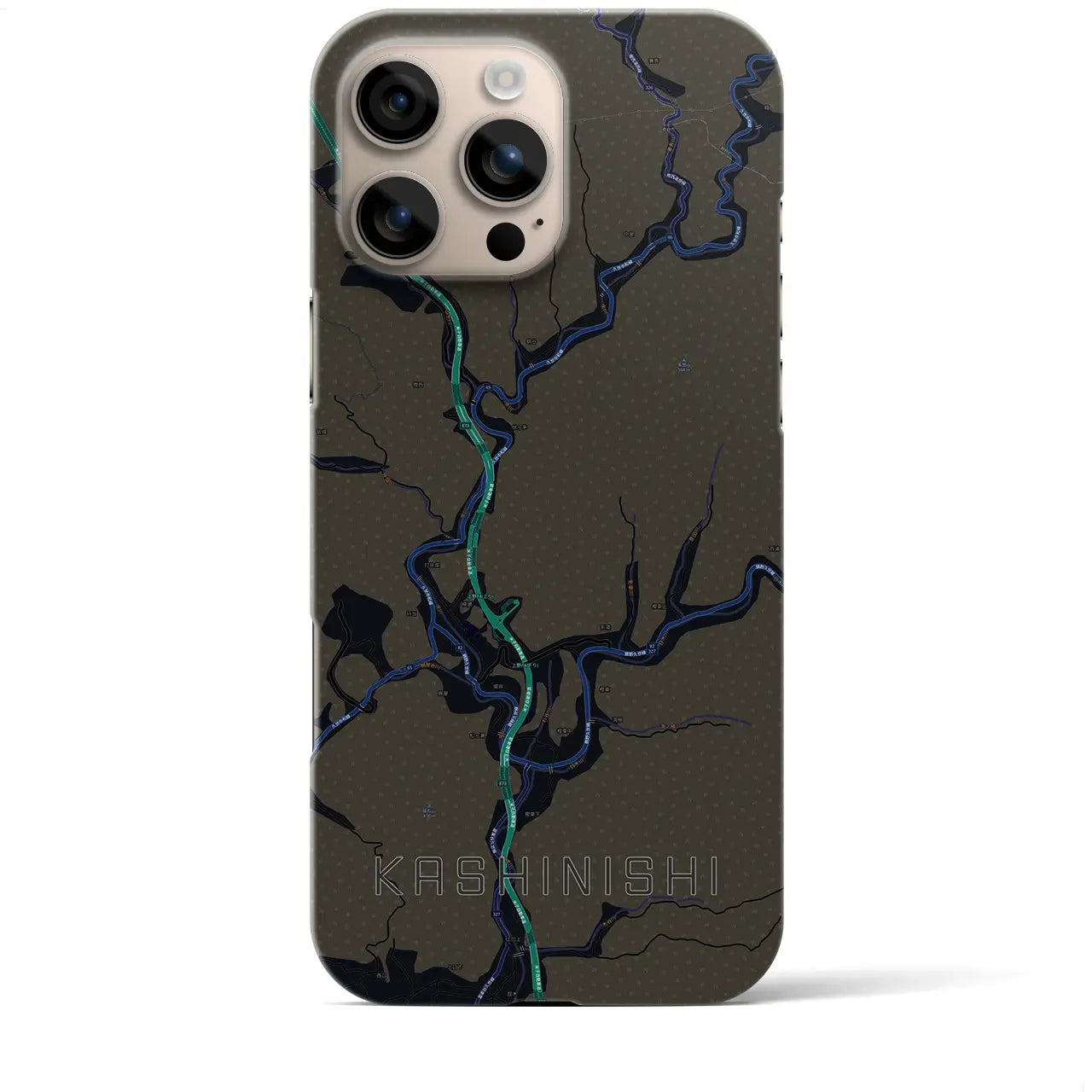 【樫西(岡山県)】地図柄iPhoneケース(バックカバータイプ)