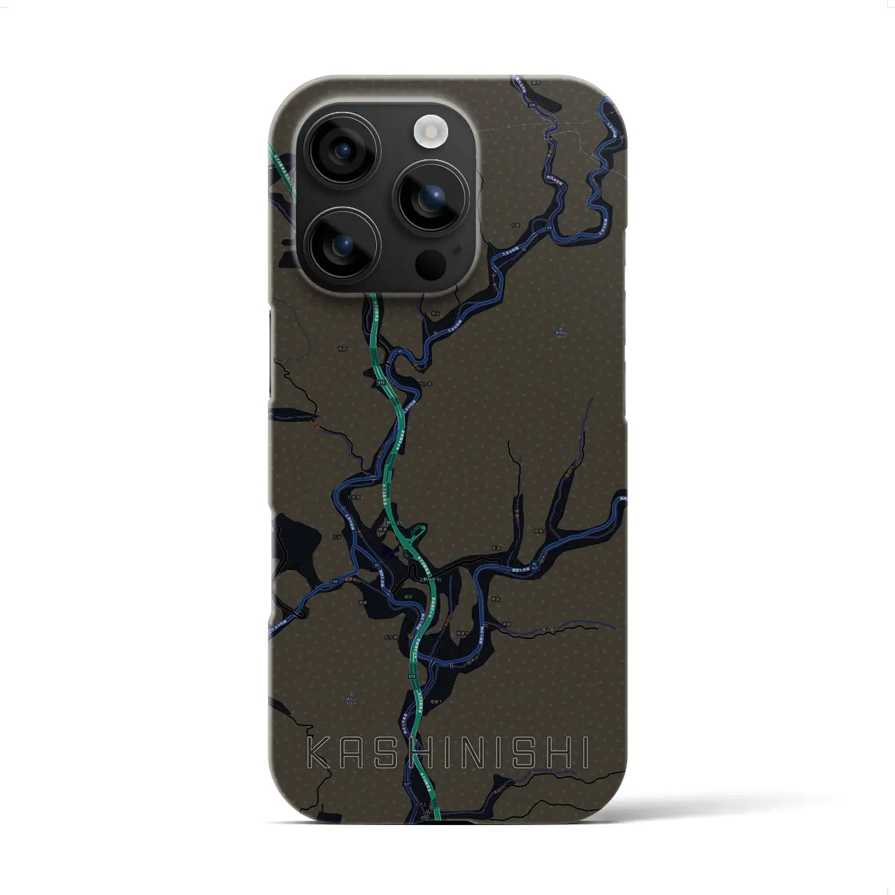 【樫西(岡山県)】地図柄iPhoneケース(バックカバータイプ)