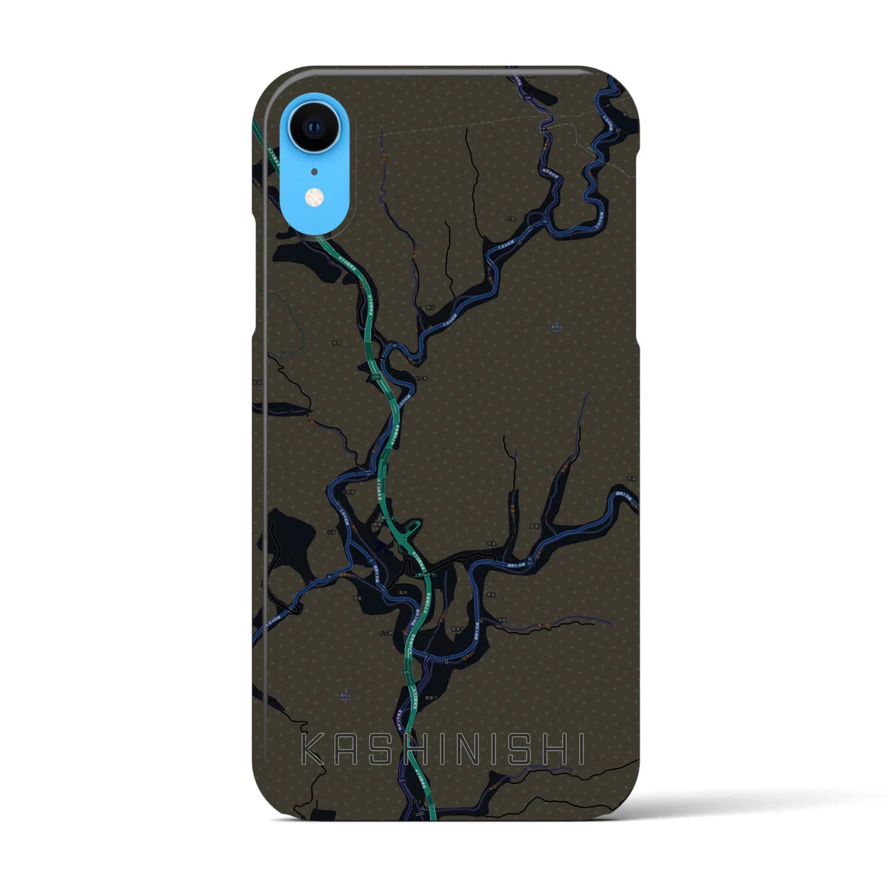 【樫西(岡山県)】地図柄iPhoneケース(バックカバータイプ)