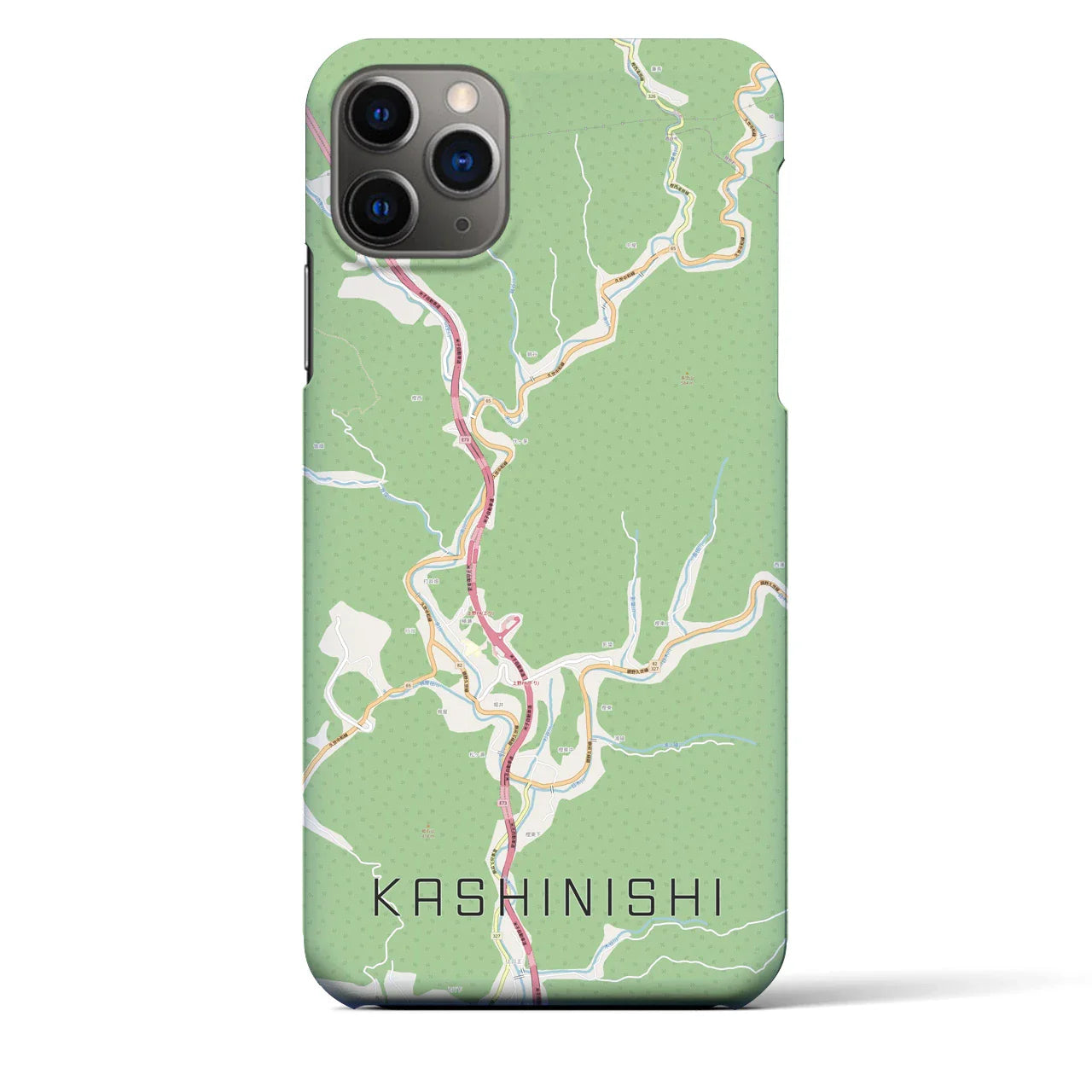 【樫西(岡山県)】地図柄iPhoneケース(バックカバータイプ)