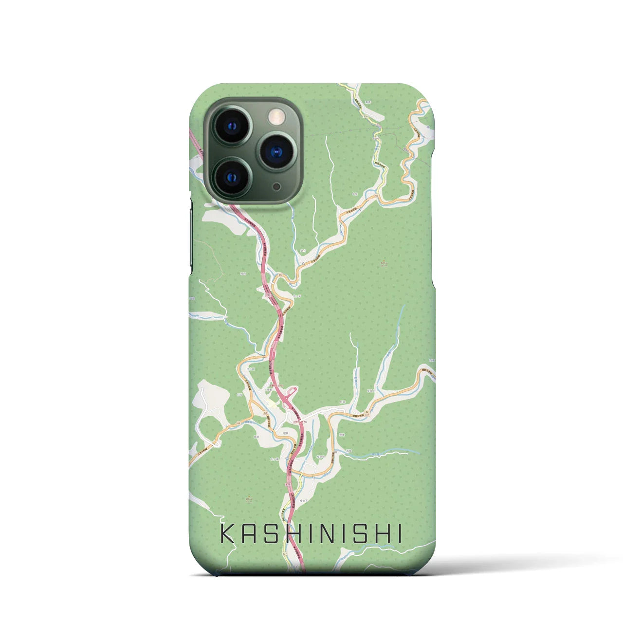 【樫西(岡山県)】地図柄iPhoneケース(バックカバータイプ)