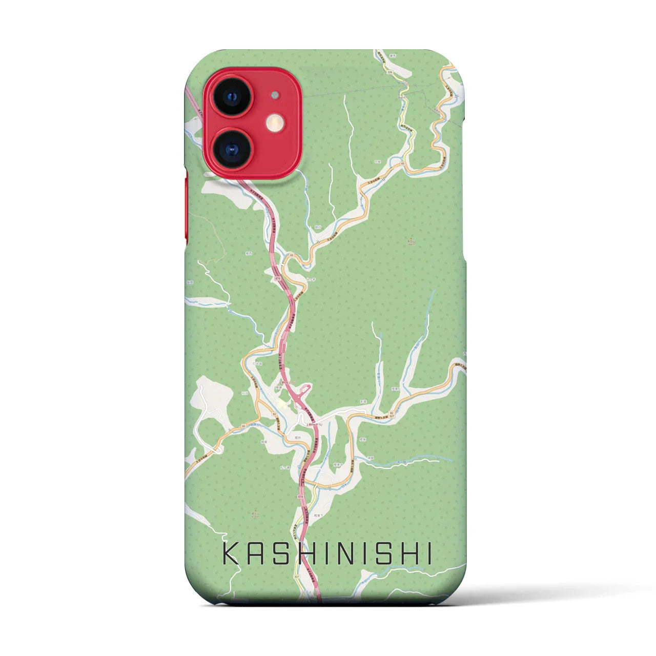 【樫西(岡山県)】地図柄iPhoneケース(バックカバータイプ)