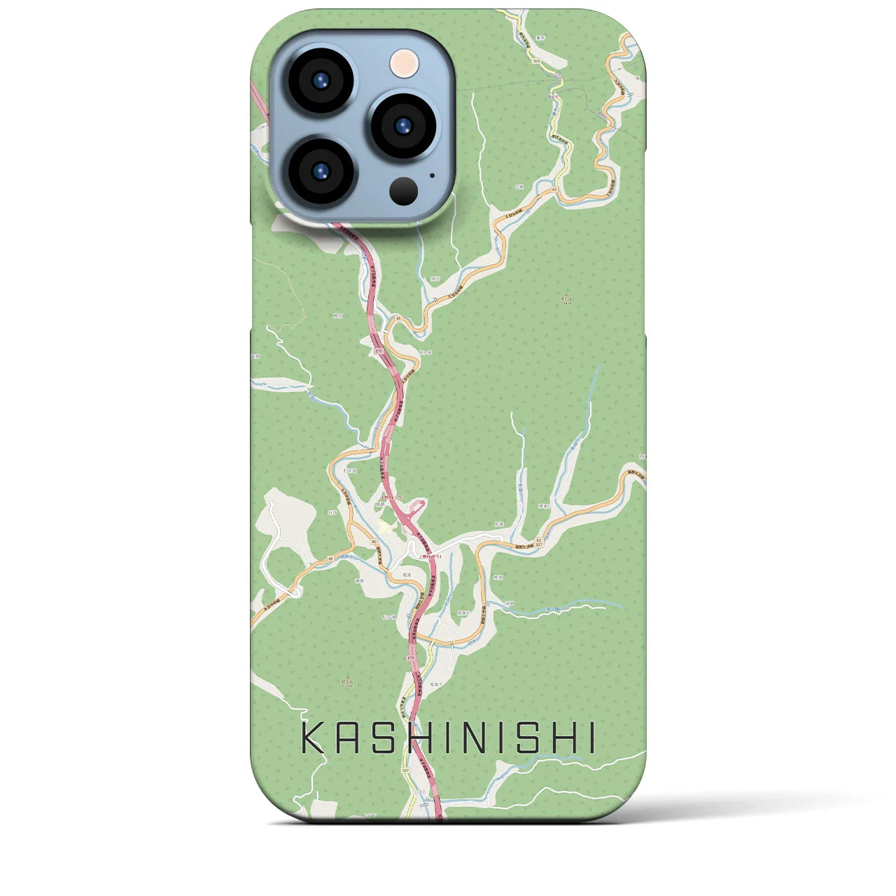 【樫西(岡山県)】地図柄iPhoneケース(バックカバータイプ)