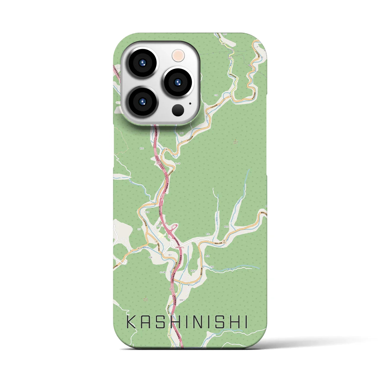 【樫西(岡山県)】地図柄iPhoneケース(バックカバータイプ)