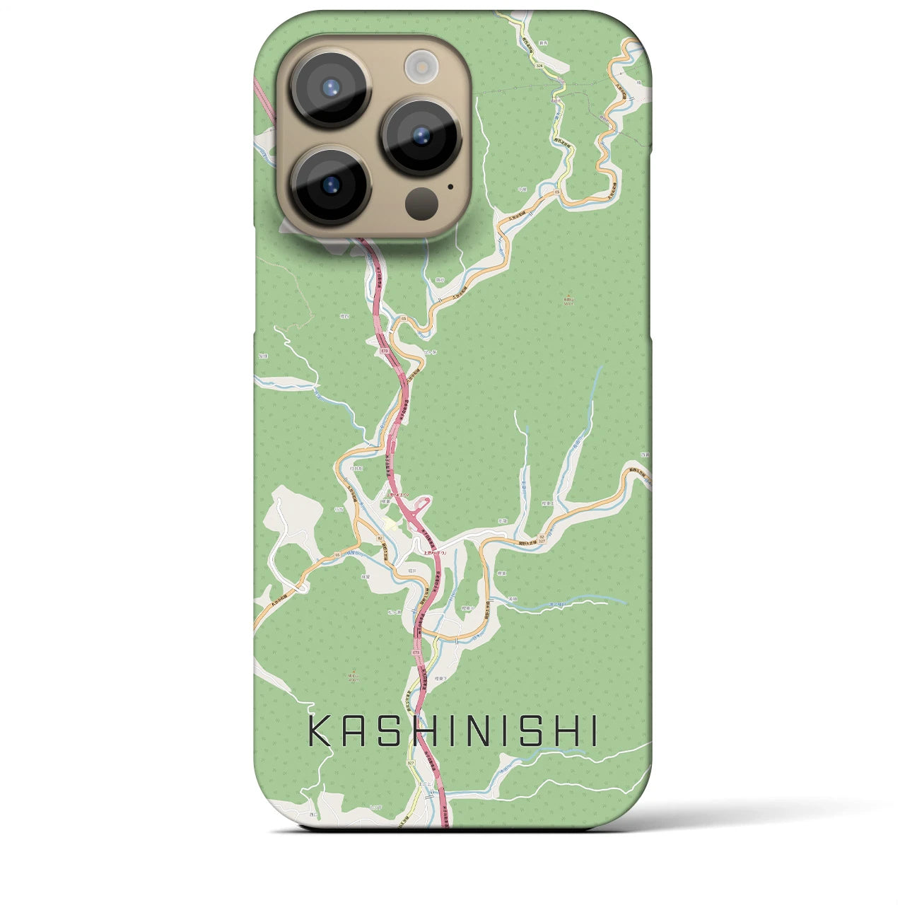 【樫西(岡山県)】地図柄iPhoneケース(バックカバータイプ)