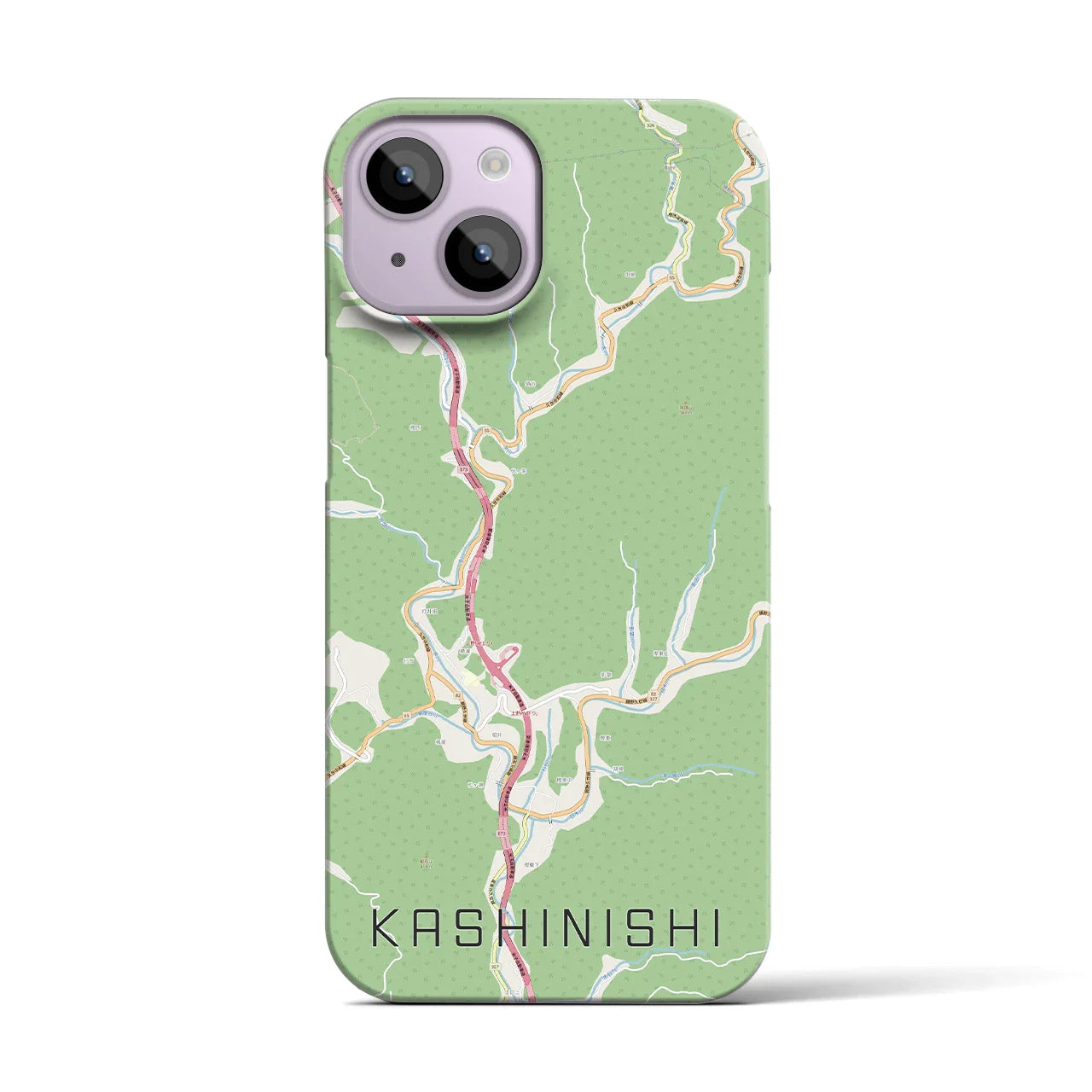 【樫西(岡山県)】地図柄iPhoneケース(バックカバータイプ)