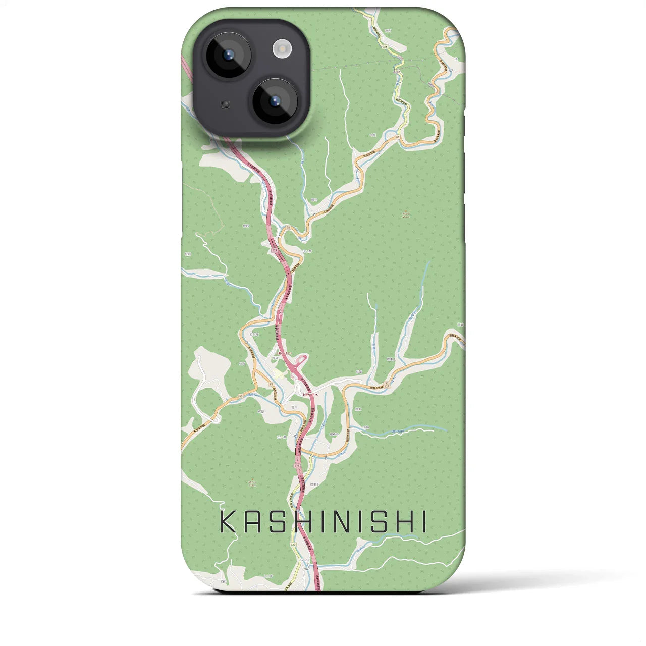 【樫西(岡山県)】地図柄iPhoneケース(バックカバータイプ)
