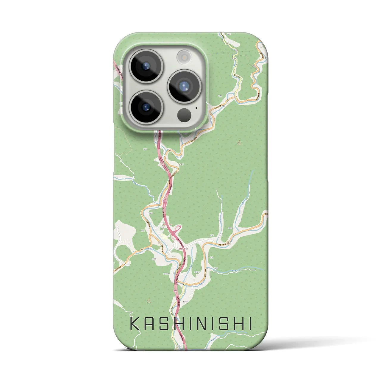 【樫西(岡山県)】地図柄iPhoneケース(バックカバータイプ)