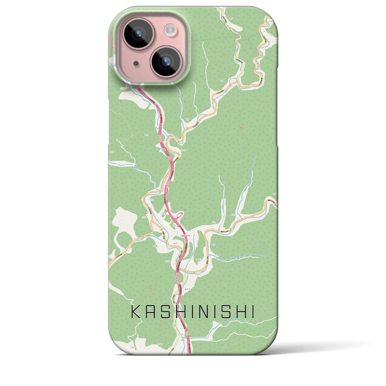 【樫西(岡山県)】地図柄iPhoneケース(バックカバータイプ)