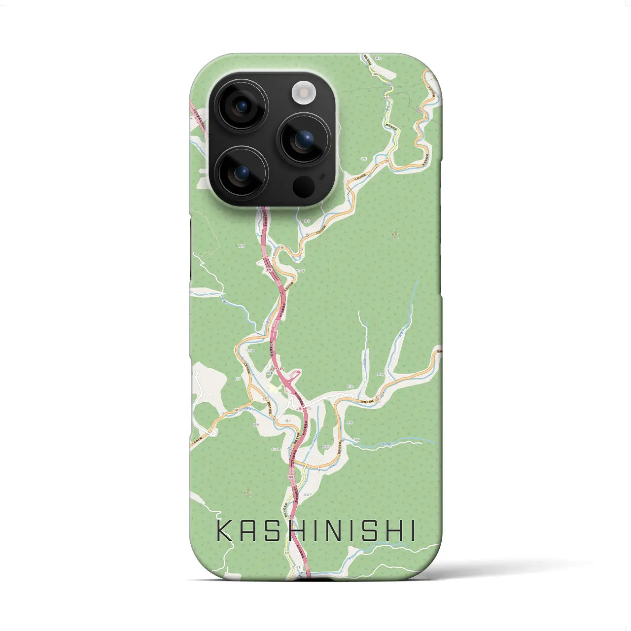 【樫西(岡山県)】地図柄iPhoneケース(バックカバータイプ)