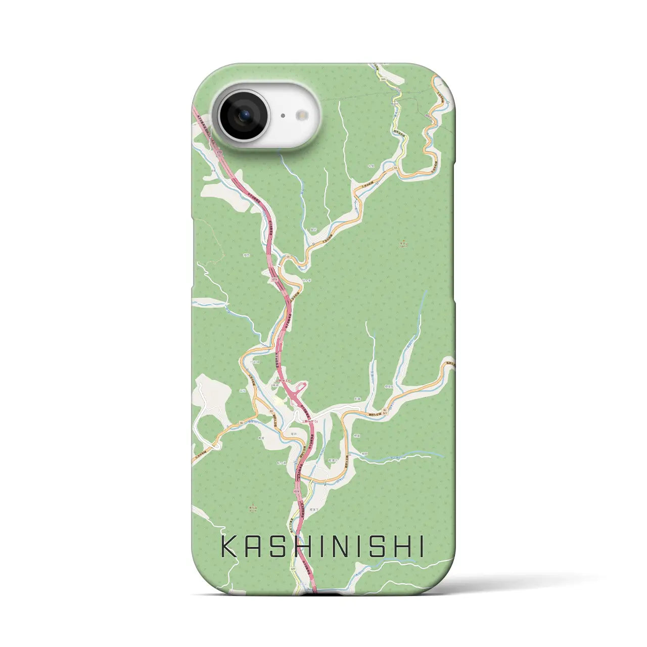 【樫西(岡山県)】地図柄iPhoneケース(バックカバータイプ)