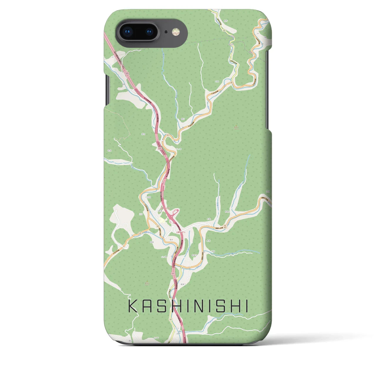 【樫西(岡山県)】地図柄iPhoneケース(バックカバータイプ)