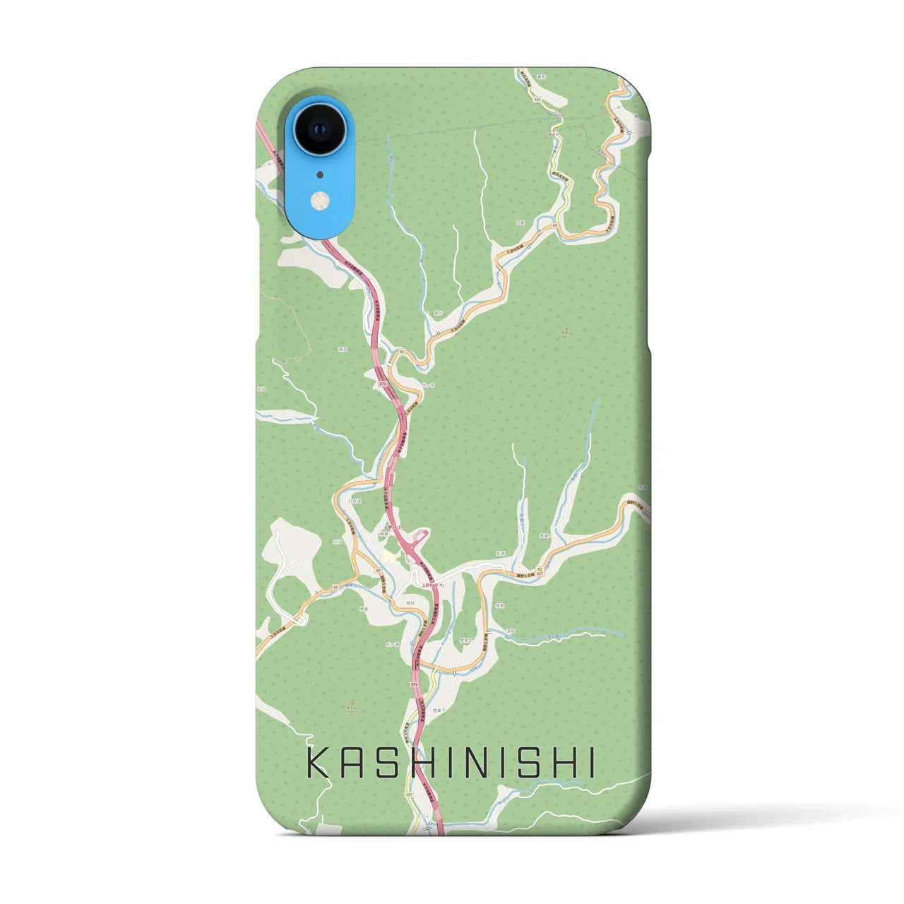 【樫西(岡山県)】地図柄iPhoneケース(バックカバータイプ)