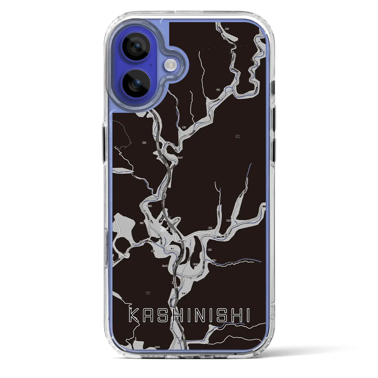 【樫西(岡山県)】地図柄iPhoneケース(MagSafeタイプ)