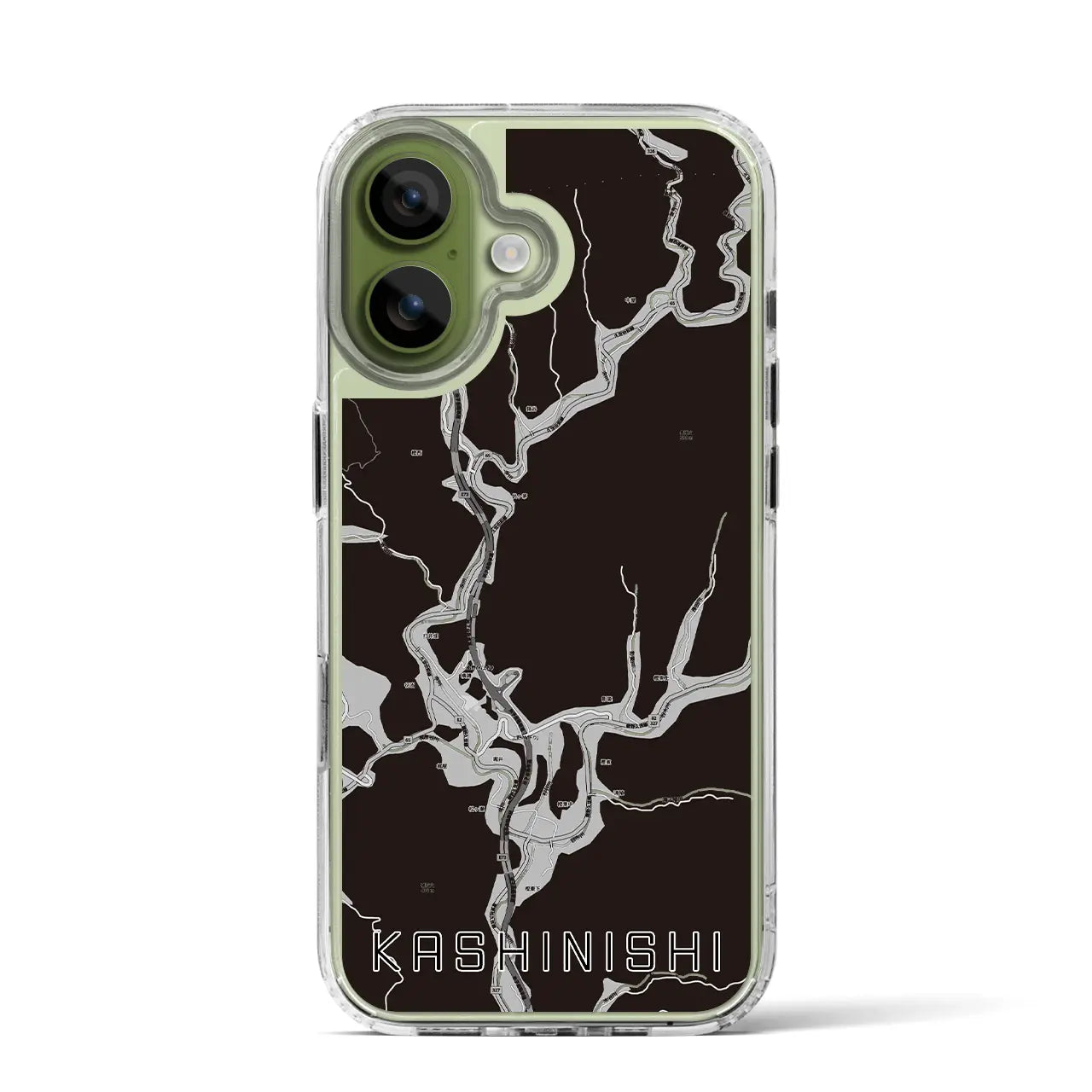 【樫西(岡山県)】地図柄iPhoneケース(MagSafeタイプ)