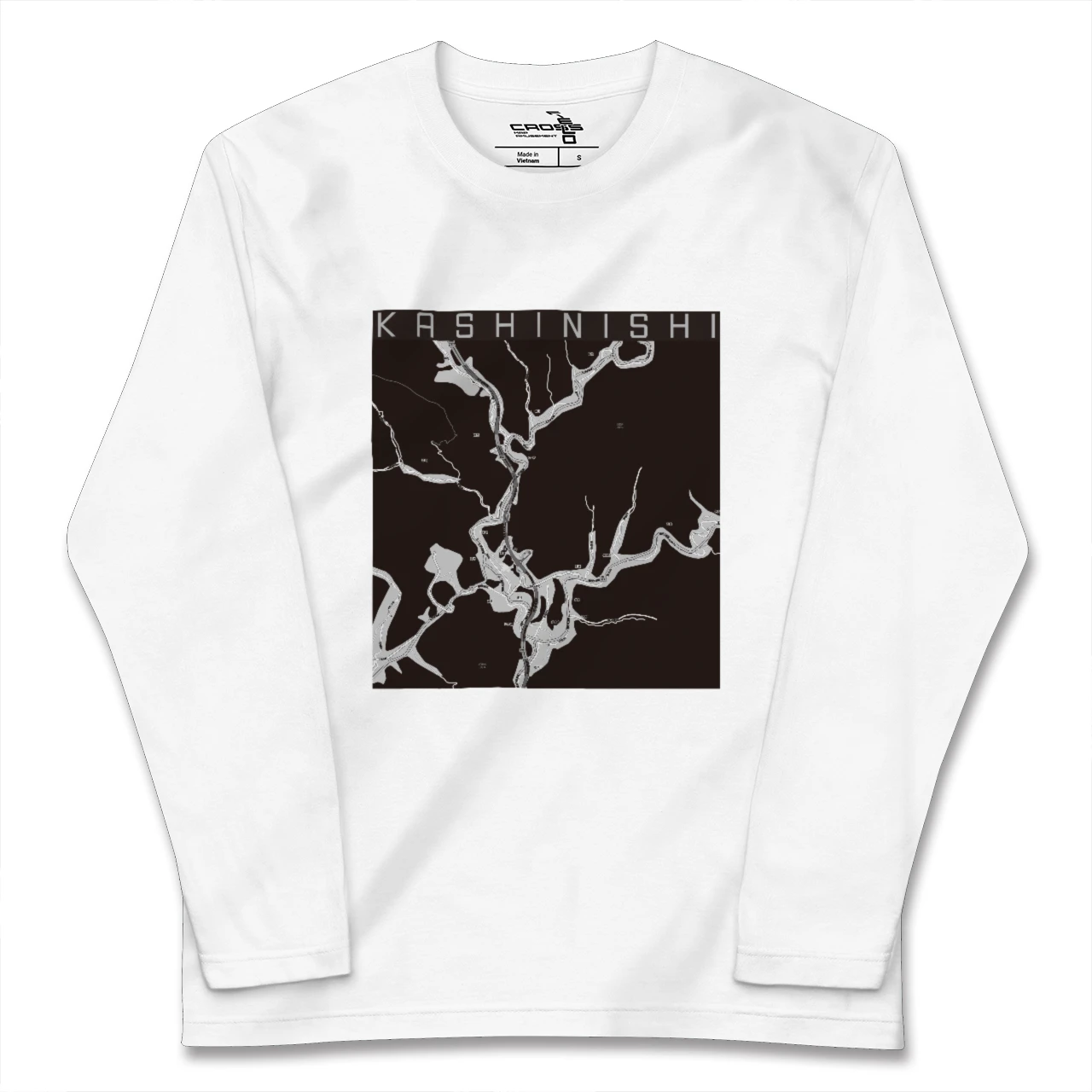 【樫西(岡山県)】地図柄ロングスリーブTシャツ