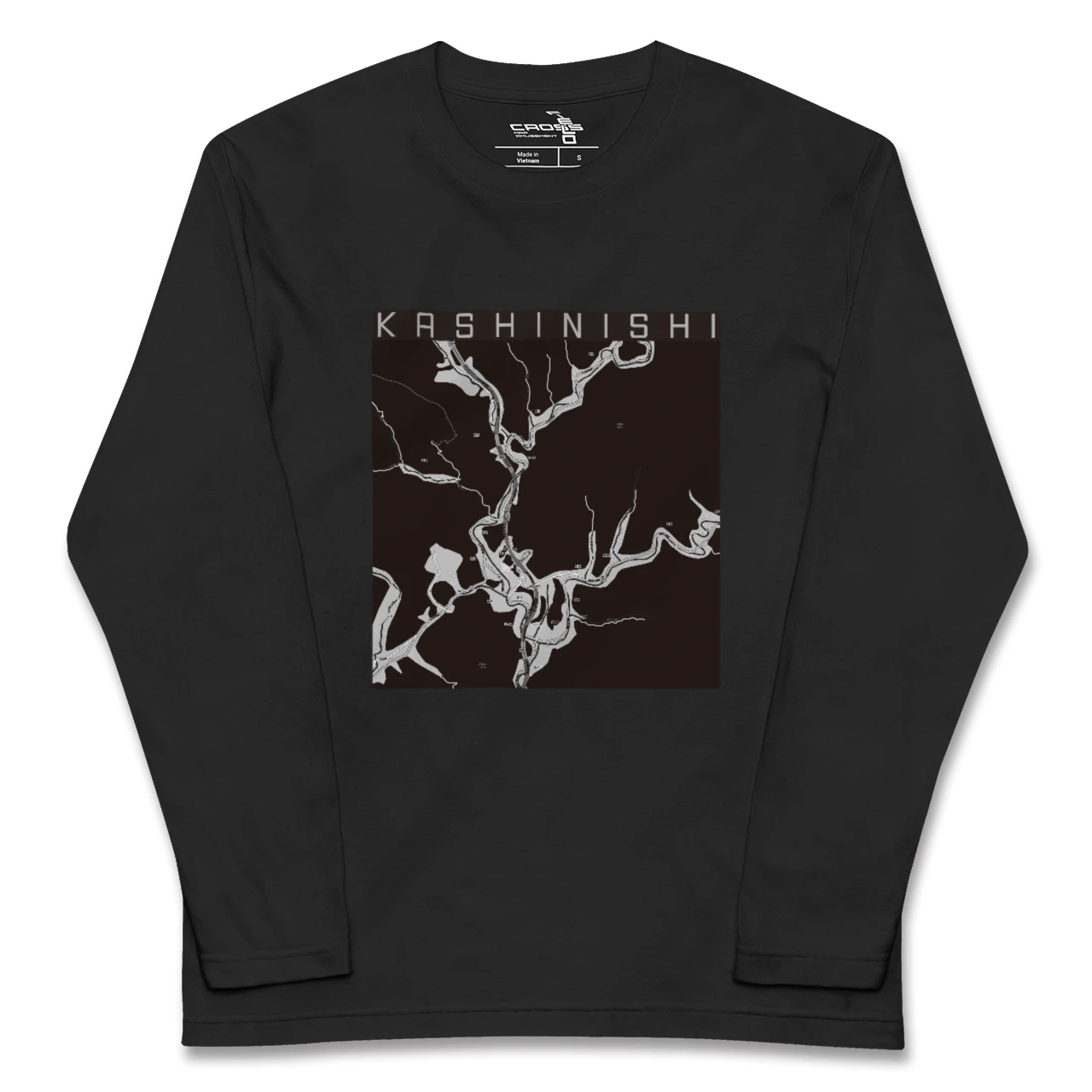 【樫西(岡山県)】地図柄ロングスリーブTシャツ